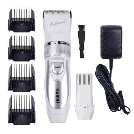 inkint Professional Electric Hair Clipper Rechargeable Hair Trimmer for Men Baby Hair Cutting Machine Titanium Blade Beard Trimmer Kit   4 Combs   2 Batteries