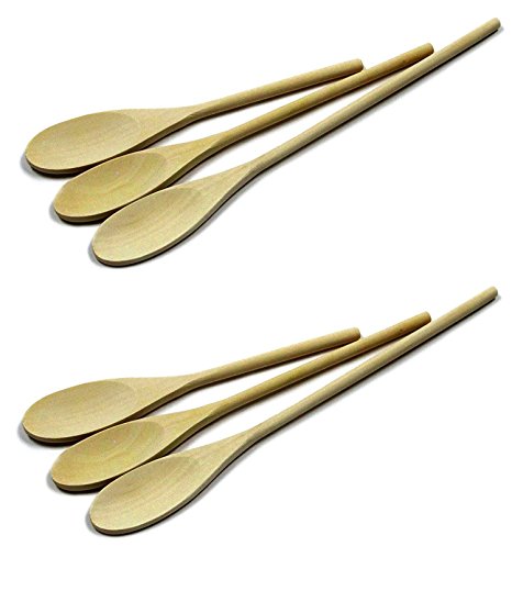 Chef Craft Maple Wooden Spoon Set, Brown (Value 2-Pack)