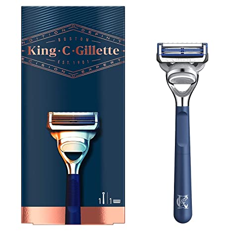 King C. Gillette Men’s Neck Razor, for Sensitive Skin (Neck and Cheeks) with Built in Precision Trimmer for Shaping, 1 Count (Pack of 1)