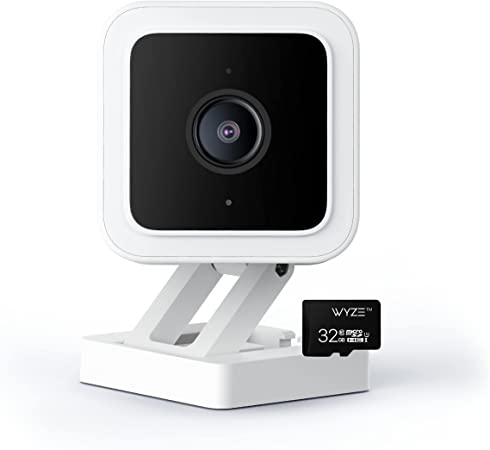 Wyze Cam v3 1080p HD Indoor/Outdoor Video Camera with Color Night Viewing, 2-Way Audio, Works with Alexa & The Google Assistant and IFTTT with Wyze 32GB MicroSDHC Card Class 10