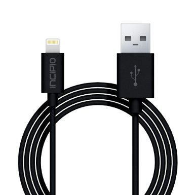 Incipio 3ft Apple Mfi Certified Lightning to USB Charge and Sync Cable for iPhone 6/6s/6 Plus/6s Plus/SE/5/5s/5c, iPad Mini/Air/Pro - Black