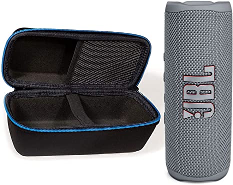 JBL Flip 6 Waterproof Portable Wireless Bluetooth Speaker Bundle with divvi! Protective Hardshell Case - Gray