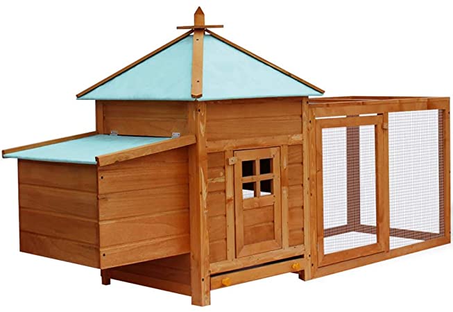 vidaXL Chicken Coop Wooden Backyard Nest Box Hen Pet House Rabbit Wood Hutch