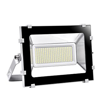 Viugreum 50W LED Outdoor Floodlight, Thinner and Lighter Design, Waterproof IP65, 6000LM, Daylight White(6000-6500K), Super Bright Security Lights, for Garden, Yard, Warehouse, Square, Billboard (50W daylight white)