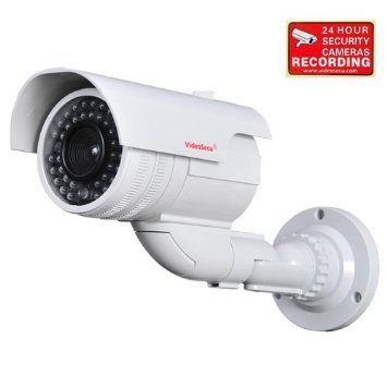 VideoSecu Dummy Fake Imitation Bullet Security Camera Simulated Decoy Infrared IR LED with Blinking Light DMYIRV2 A1A