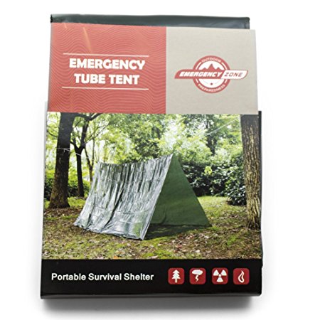 Tube Tent, Emergency Shelter Tent, Emergency Zone Brand, 1 and 3 Packs Available