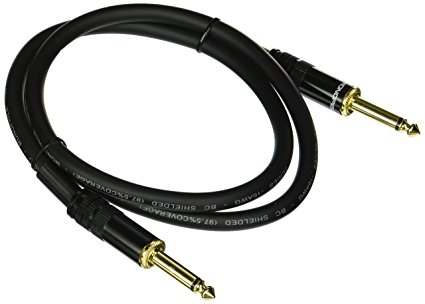 Monoprice 105495 3-Feet Premier Series 1/4-Inch TS Male to Male 16AWG Audio Cable