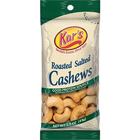 Kar's 1.5 Oz. Salted Cashew Nuts Pack of 12