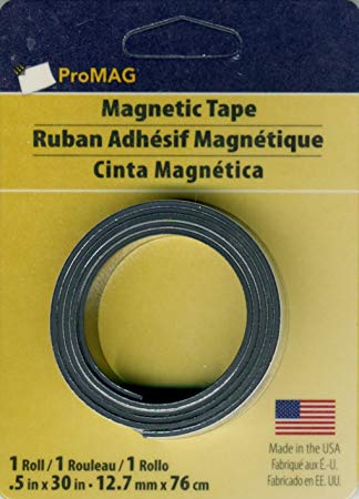 ProMag Adhesive Magnetic Tape, 0.5 x 30-Inch