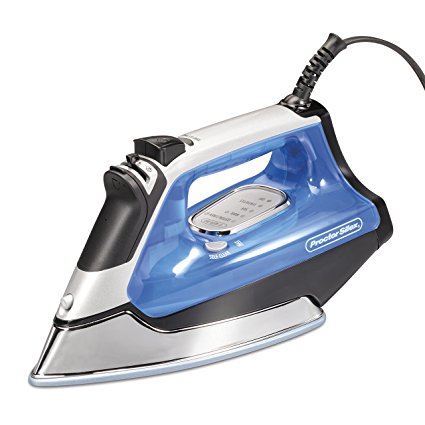 Proctor Silex Electronic Ceramic Nonstick Soleplate Steam Iron, Blue