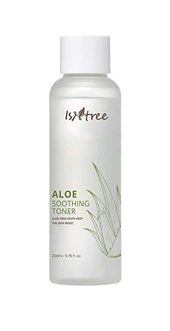 ISNTREE Aloe Vera Soothing Facial Toner for Dry and Sensitive Skin 200ml, 6.762 fl. oz. Natural Moisturizer | Deep Moisturizing | Hypoallergenic