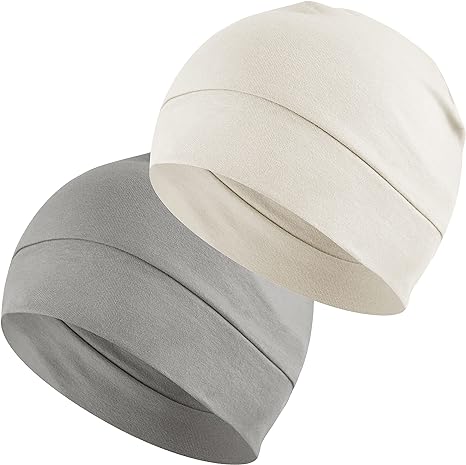 EINSKEY 100% Cotton Basic Beanie Hat - 2 Pack