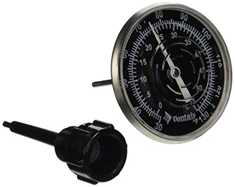 Pentair SL1DW 30/130-Degree Fahrenheit Inline Thermometer with Nylon Well for Pool Applications