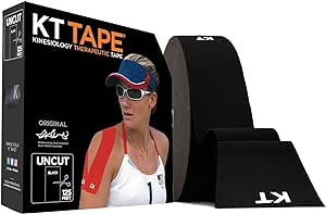 KT Tape, Original Cotton, Elastic Kinesiology Athletic Tape, 125’ Uncut Roll