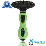 Paw Pals 2 in 1 Deshedding Tool w Shed Blade and Rake - Shedding Brush for Dogs and Cats of All Sizes and Fur Length - Hair Remover to Alleviate Allergies by Reducing 95 Dander and Undercoat - Quality Pet Grooming Supplies
