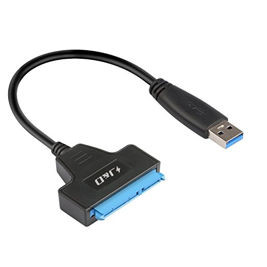 J&D USB 3.0 to SATA III 2.5" Hard Drive Adapter, Supports UASP SATA I II III for 2.5 inch HDD and SSD