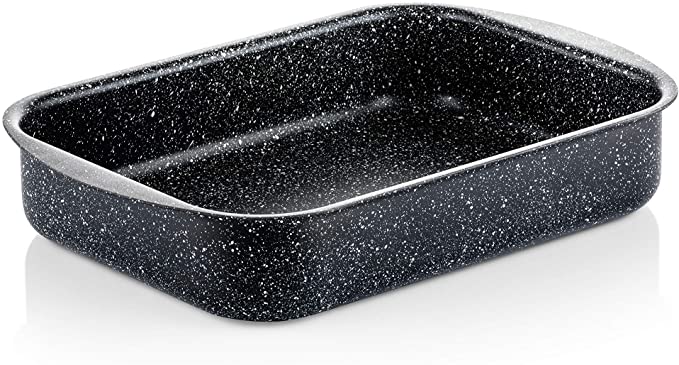 Westinghouse Non Stick Roasting Tin - Ø 30 cm Roasting Tray Oven Dish - Black Marble