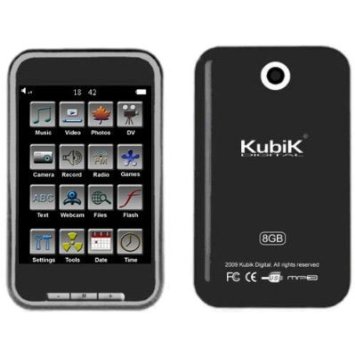 Kubik Edge 8GB 2.8" Touch Screen MP3 & Video Player with Built-in Camera & YouTube Player