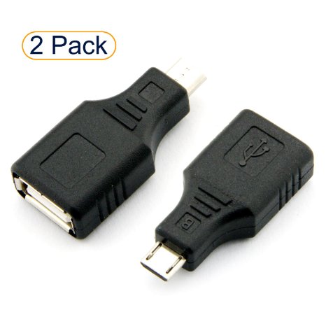 RuiLing 2-Pack USB 20 Micro USB Male to USB Female Host OTG Adapter for SamSung S3 i9100 i9300 Note 2