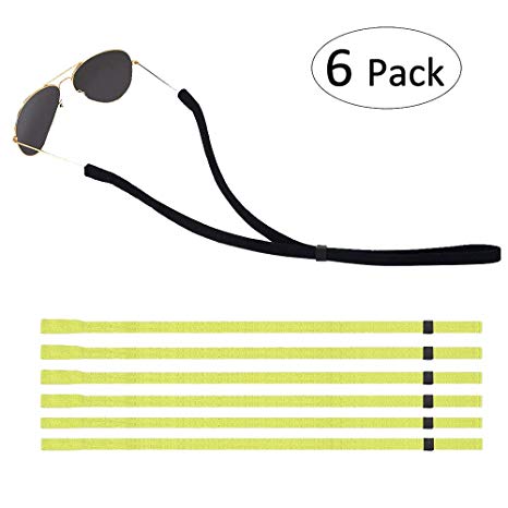 Lelife Glasses Strap Sunglass Straps Eye Glasses String Holder Set of 6(Green)