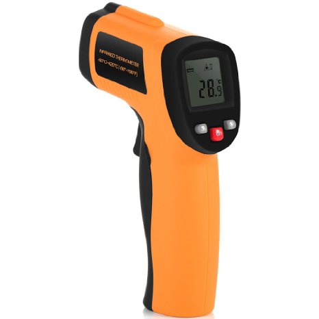 Laser IR Infrared ThermometerNon-contact LCD Digital Temperature Gun - -50  420845165288-58  7888457 Instant-read Handheld9V Battery IncludedAuto Power OffBacklight ONOFF GM300