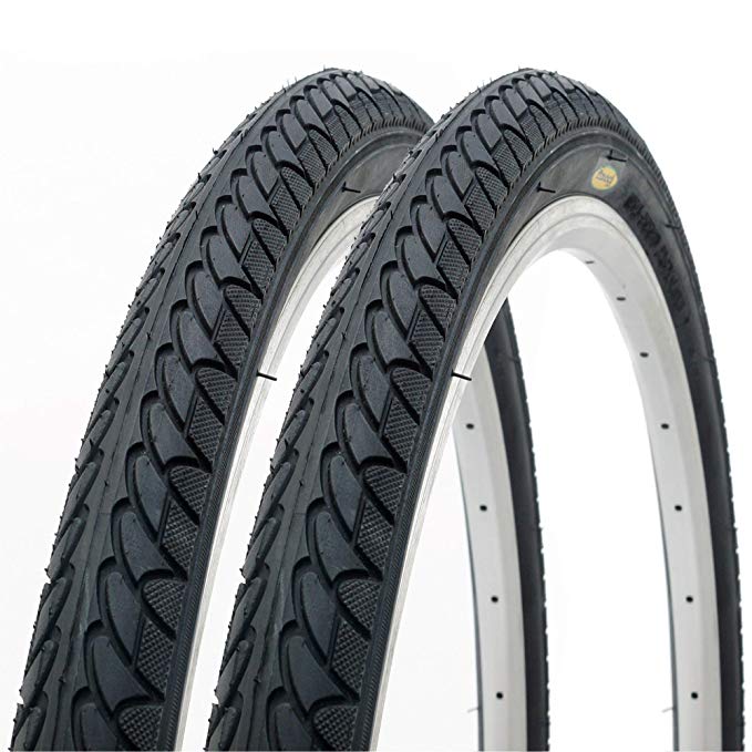 Pair of Fincci Slick Road Mountain Hybrid Bike Bicycle Tyres 26 x 1.95 54-559