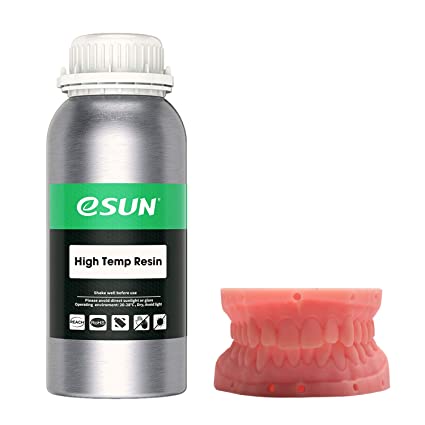 eSUN High Temp Resin, 405nm UV Resin with High Strength and High Precision for Automotive, Industrial Use, Medical and Dental Application on LCD 3D Printers, Pink, 500g