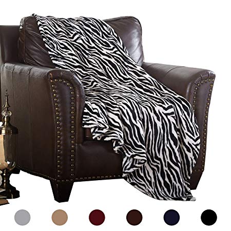 MERRYLIFE Decorative Throw Blanket Ultra-Plush Comfort | Soft, Colorful, Oversized | Home, Couch, Outdoor, Travel Use | (50" 60", Zebra)