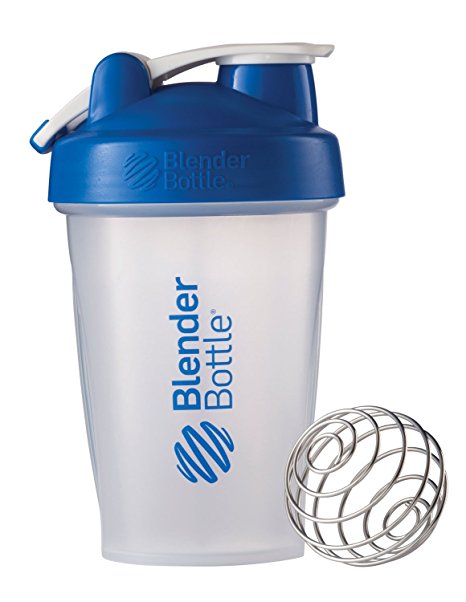 BlenderBottle Classic Loop Top Shaker Bottle, Clear Blue, 20-Ounce