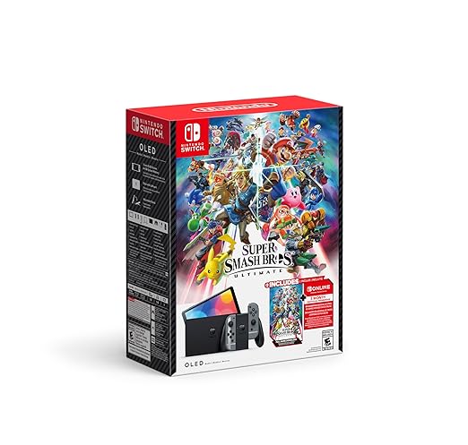 Nintendo Switch™ - OLED Model: Super Smash Bros.™ Ultimate Bundle (Full Game Download   3 Mo. Nintendo Switch Online Membership Included)