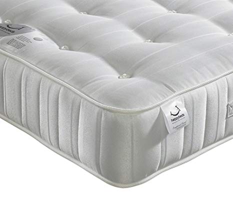 Orthopaedic Open Coil Spring, Happy Beds Super Ortho Medium Firm Tension Mattress with Reflex Foam - 4ft6 Double (135 x 190 cm)