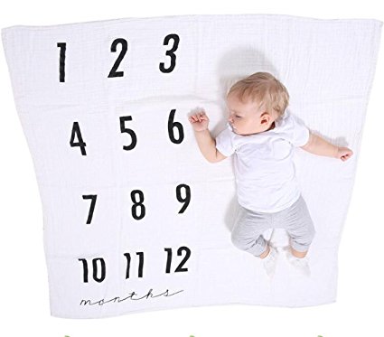 Monthly Newborn Milestone Blanket Photo Props for Babies for Each Month-for Expecting Moms-47inch x 47inch