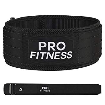 ProFitness Weightlifting Belt With Adjustable Velcro Strap  Self Locking Fitness Gym Belt For Men and Women  Sturdy and Supportive CrossFit and Bodybuilding Belt  Prevents Back Injuries and Supports Spine