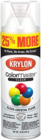 Krylon K03403007 ColorMaster Primer Bonus, Gloss, Acrylic Crystal Clear, 15 oz. Spray Paint, 25%