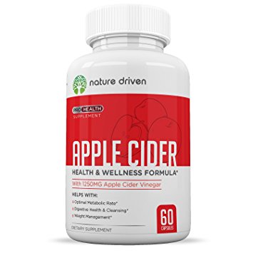Apple Cider Vinegar Capsules :: for Weight Loss, Detox & Digestion :: All-Natural Formula :: Promotes A Healthy Metabolism :: One Month Supply :: Nature Driven
