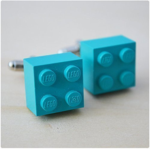 Turquoise Teal Lego Cufflinks