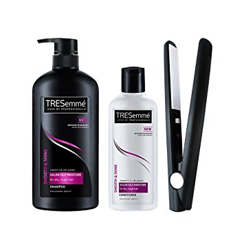 TRESemme Smooth and Shine Shampoo, 580ml with Conditioner, 190ml with Free Hair Straightener