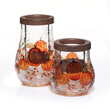 Yankee Candle Pumpkin Crackle Tea Light Candle Holder