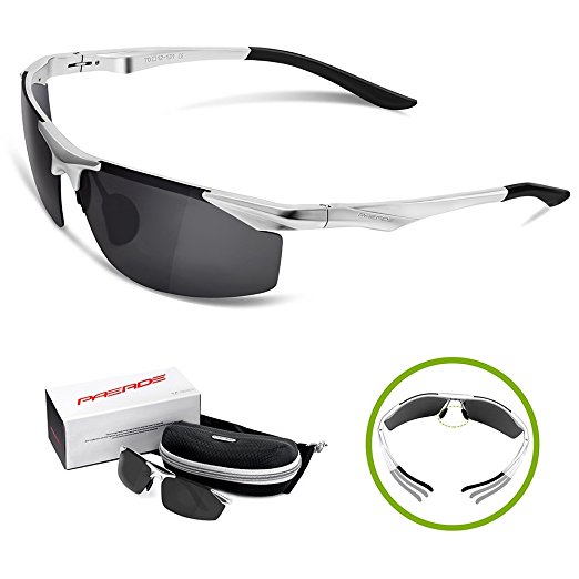 Paerde Sports Sunglasses Polarized for Running Driving Unbreakable Frame Glasses