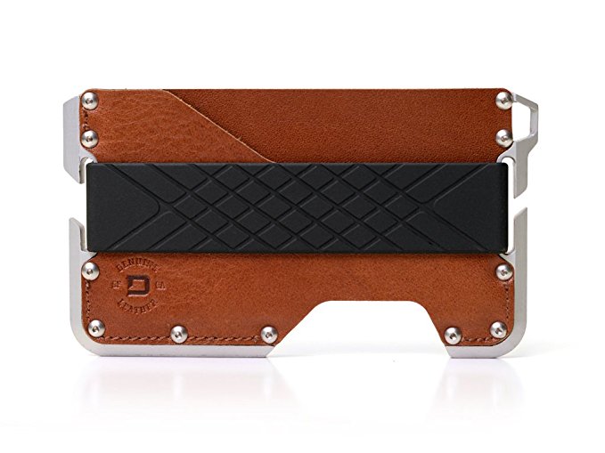 Dango Dapper EDC Wallet - Made in USA - Genuine Leather, CNC Alum, RFID Blocking