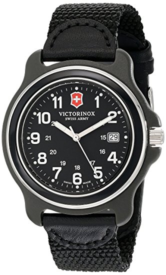 Victorinox Men's 249087 Original XL Analog Display Swiss Quartz Black Watch