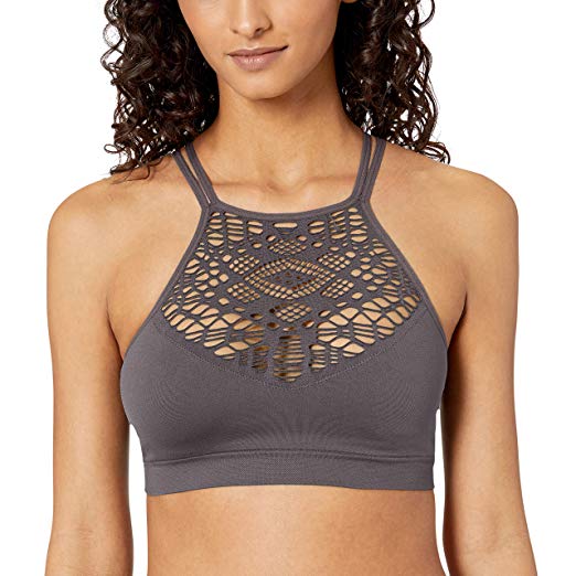 Amazon Brand - Mae Women's Hi-Neck Bralette with Cutouts (for A-C cups)