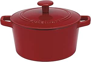 Cuisinart Chef's Classic Enameled Cast Iron Round Covered Casserole (Venice Red, 5- Quart)