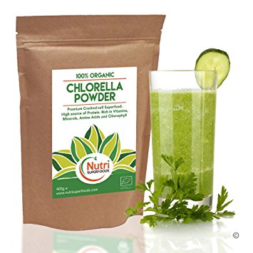 Organic Chlorella powder, cracked cell vegan plant protein, boosts energy, helps regulates hormones, aids digestion, detoxes the body of heavy metals & toxins - 400g