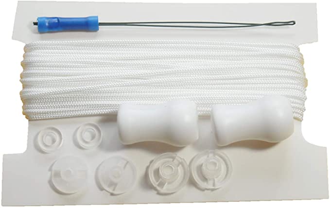 1.8mm White Blind Cord Kit 30 Feet of Cord and Basic Video Instructions