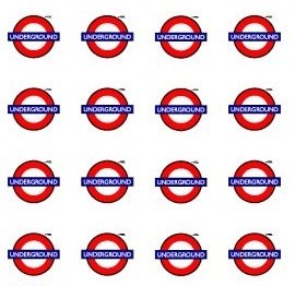 London Underground Subway Symbol - Set of 16 - Window Bumper Laptop Stickers