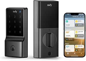 eufy Smart Lock C34, Keyless Entry Door Lock with Apple Home Ecosystem, Built-in Wi-Fi Deadbolt for Front Door or Back, Supports Matter, Apple Home, Alexa, Google Home, SmartThings, Auto Lock