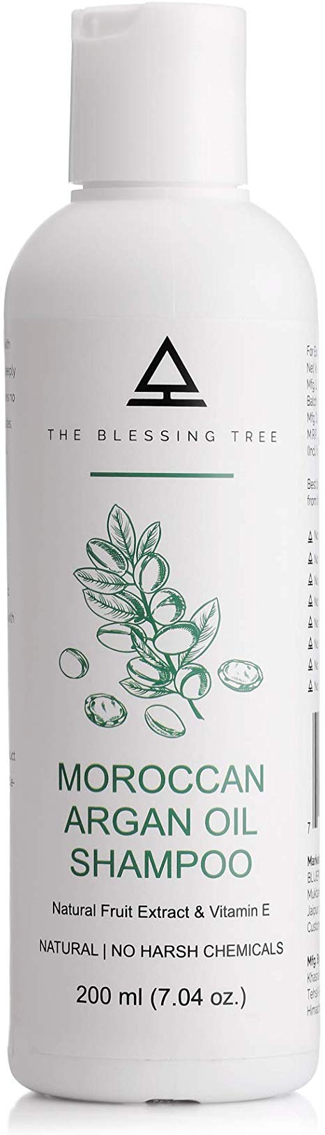 The Blessing Tree Moroccan Argan Oil Shampoo. No Paraben, No Sulphates, No harsh chemicals. 200ml