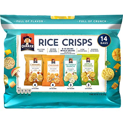 Quaker Rice Crisps Sweet & Savory Variety Pack, 14 Count