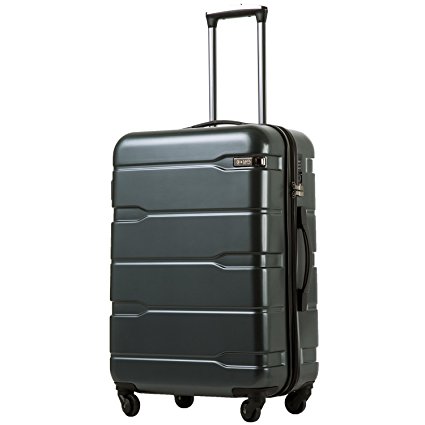 Coolife Luggage Expandable Suitcase PC ABS Spinner 20in 24in 28in Carry on